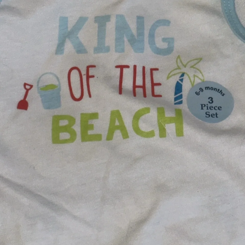 Cutie Pie — King of the beach outfit One sie‎ Romper Shorts Sandals New